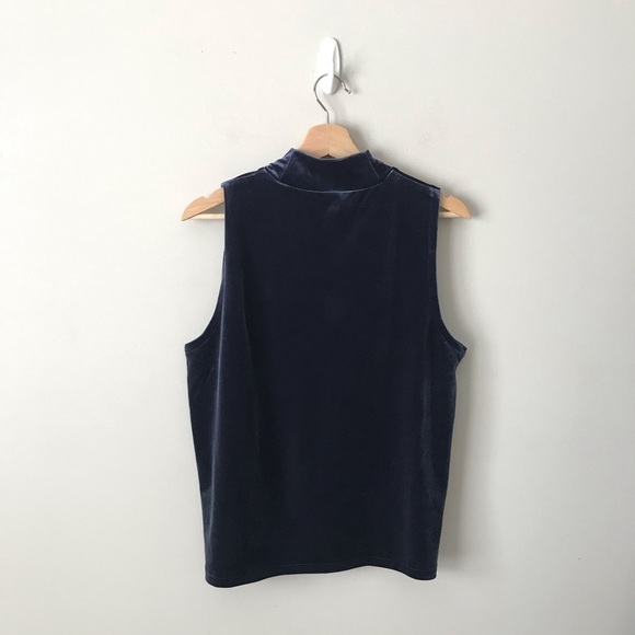 NEW J. Crew Velvet Mockneck Sleeveless Tank Top Blouse S - Picture 2 of 5